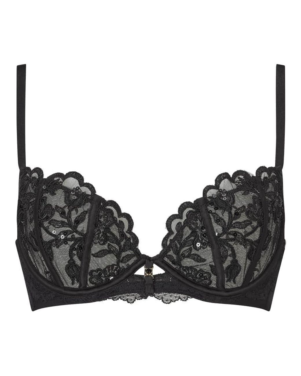 Ann Summers Black The Icon Non Padded Plunge Bra