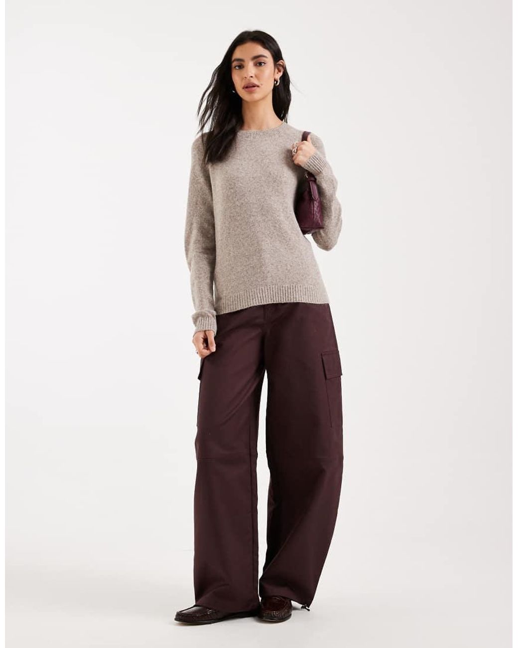 Vero Moda Natural Round Neck Knitted Jumper