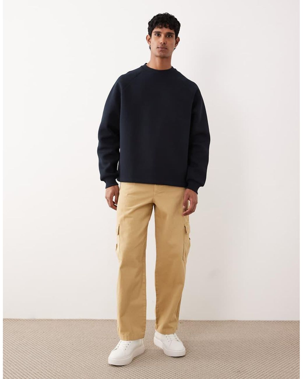 ASOS Blue Heavyweight Sweatshirt for men
