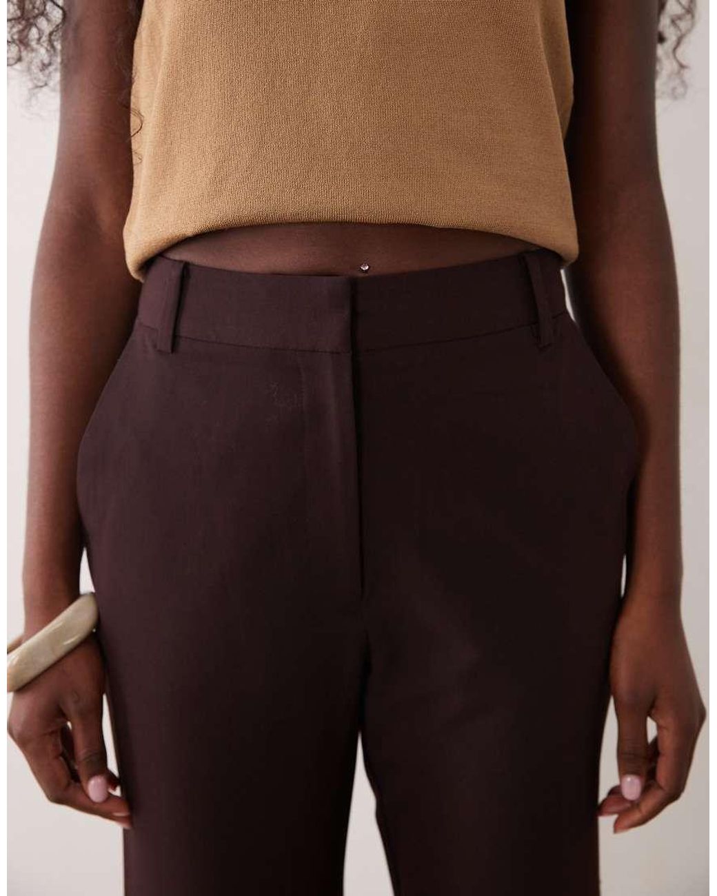 ASOS Black Tailored Twist Hem Adjustable Pants