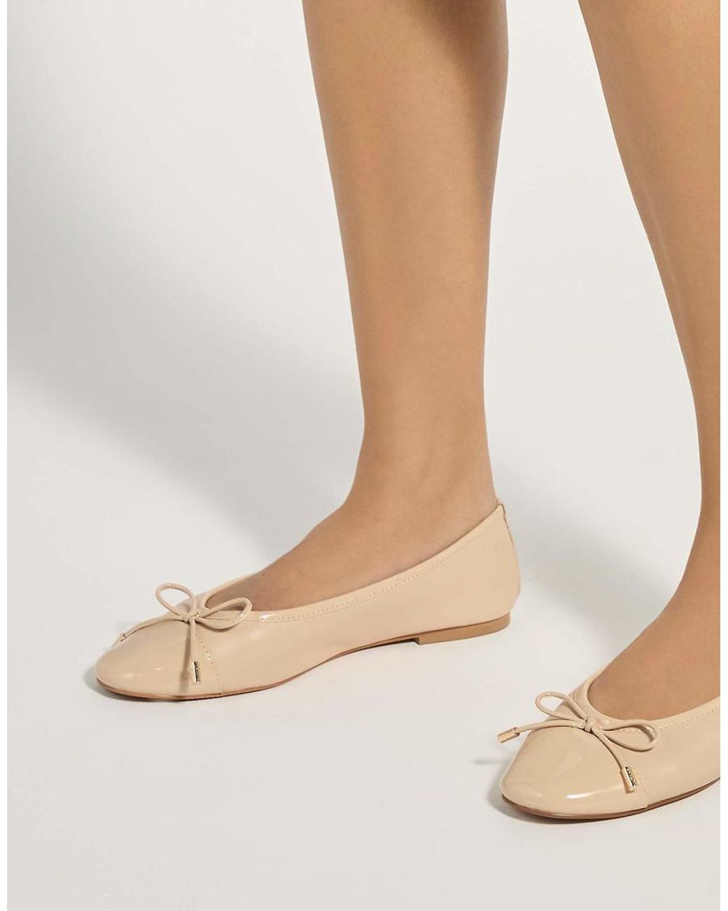 Dune Natural Haliah Ballet Pumps