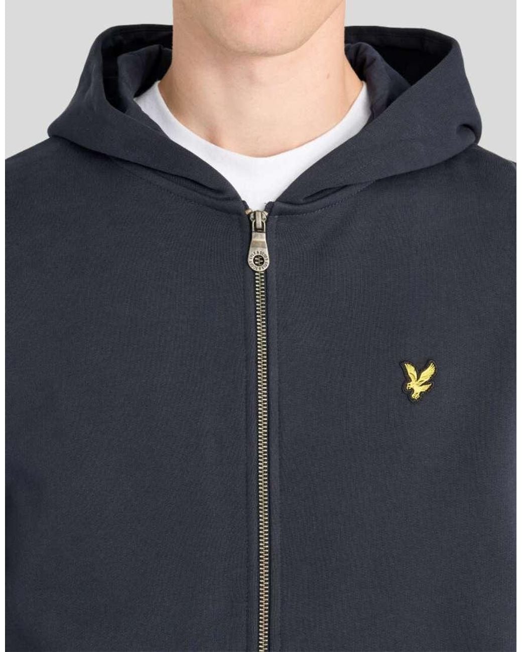 Lyle & Scott Blue Mid Layers Heavyweight Loopback Full Zip Hoodie for men