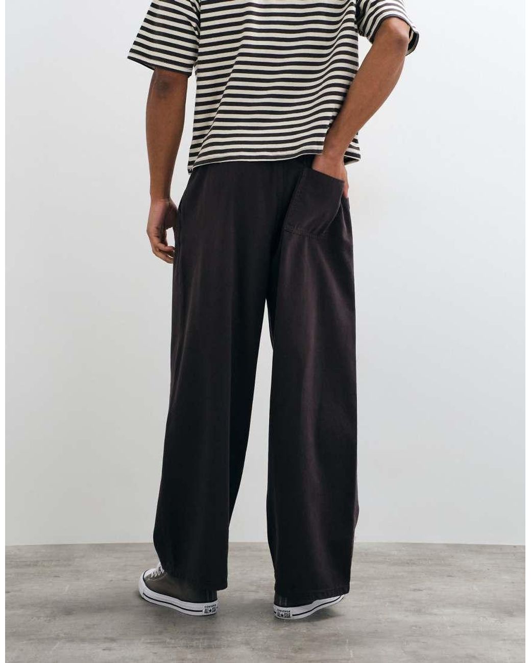 ASOS Barrel Leg Broek in het Gray voor heren