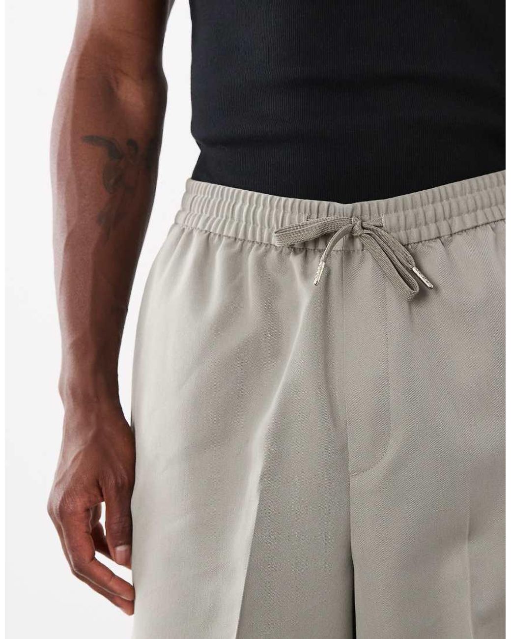 ASOS White Tailored Pull On Bermuda Shorts for men