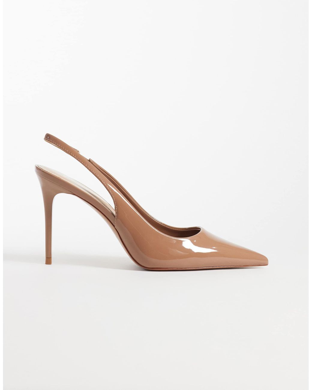 Mango White Slingback-pumps mit absatz