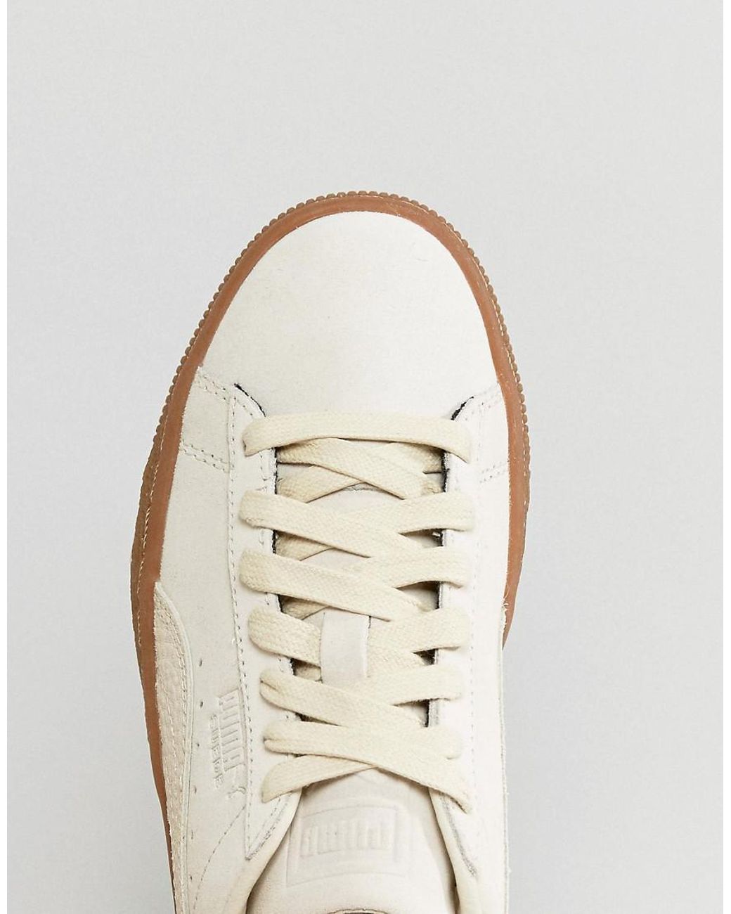 PUMA Suede Classic Trainers With Gum Sole In Beige in Natural | Lyst