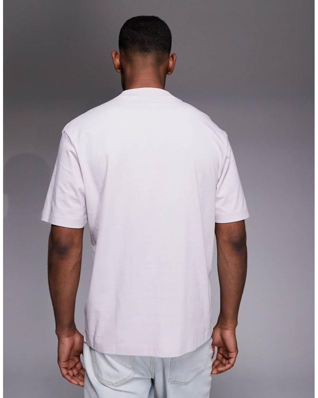 HUGO Purple Cotton Jersey With Logo T-shirt for men