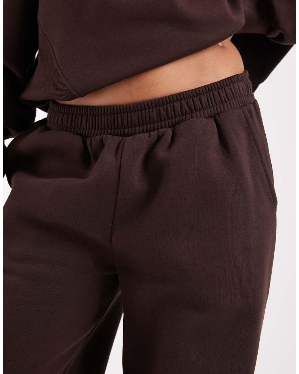 ASOS White Wide Leg Brushback Trackies