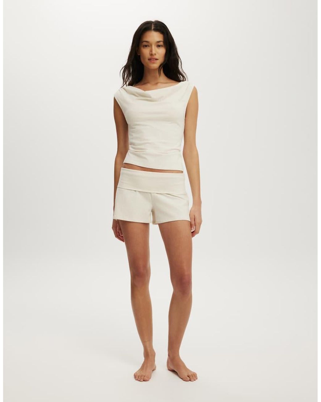 Cotton On Natural Dreamy Soft Roll Waist Short