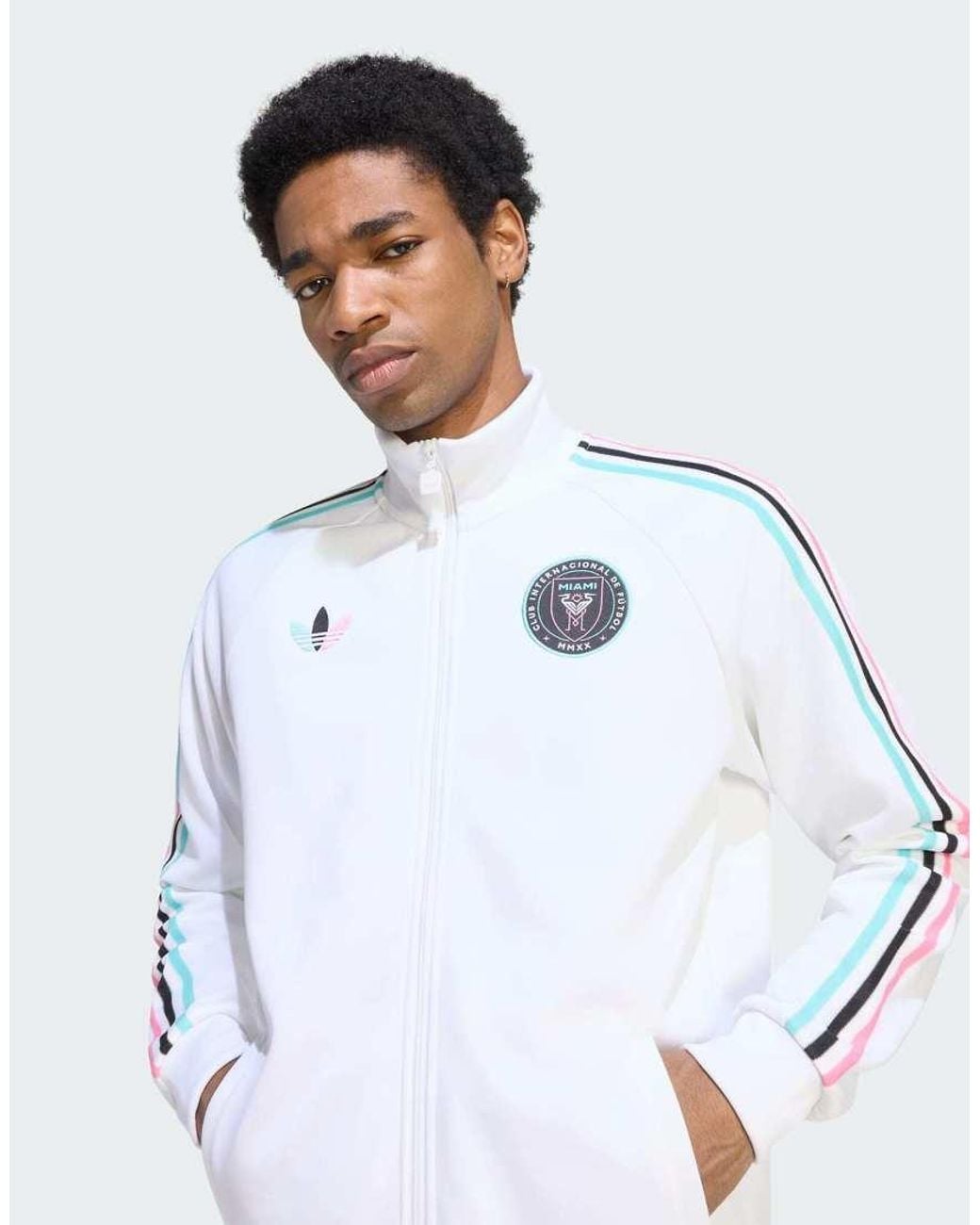 Adidas Originals White Inter Miami Cf Originals Track Top for men