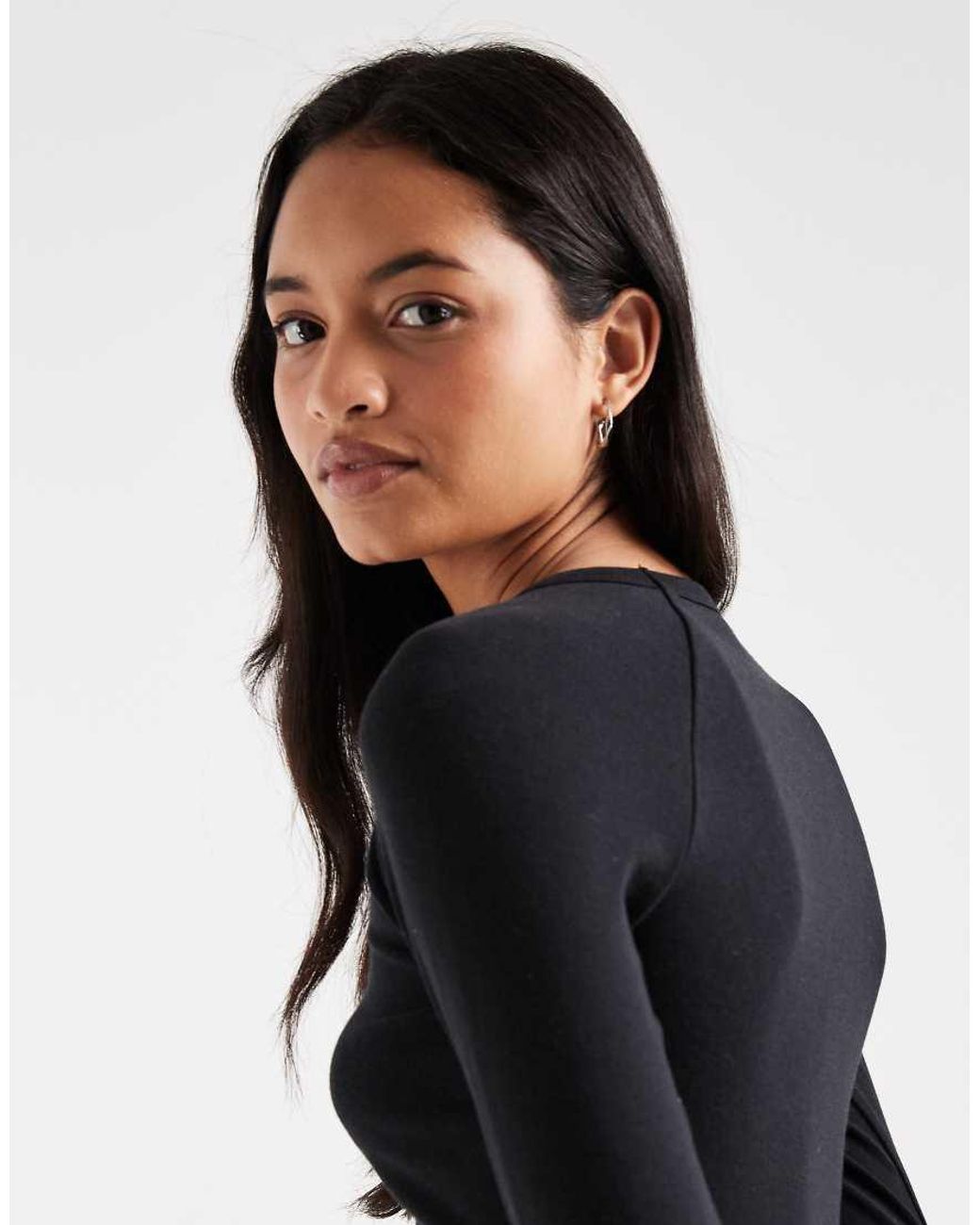 Hollister Black Long Sleeve Crew Neck T-shirt