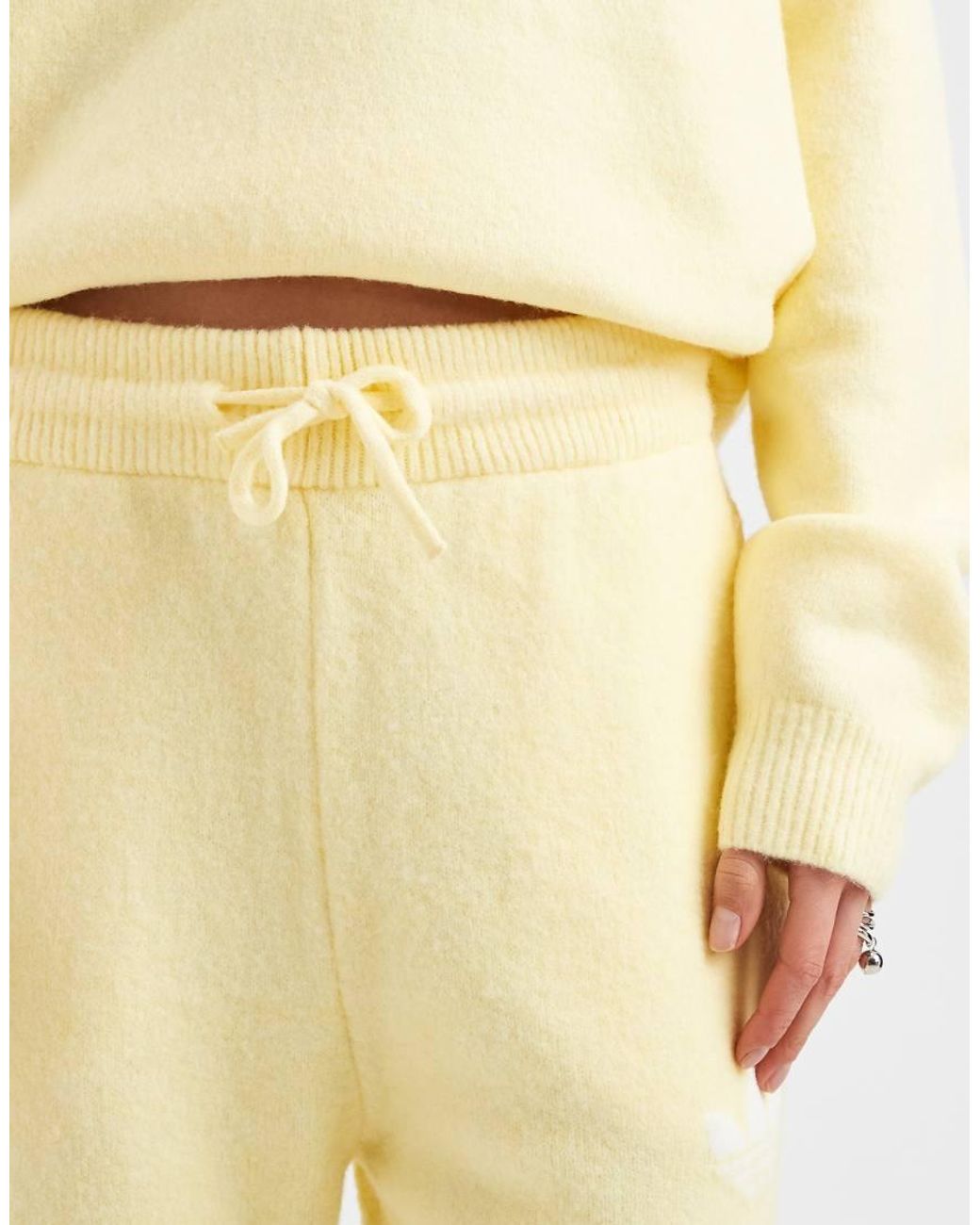 Adidas Originals Yellow Knitted Wide Leg Track Pants