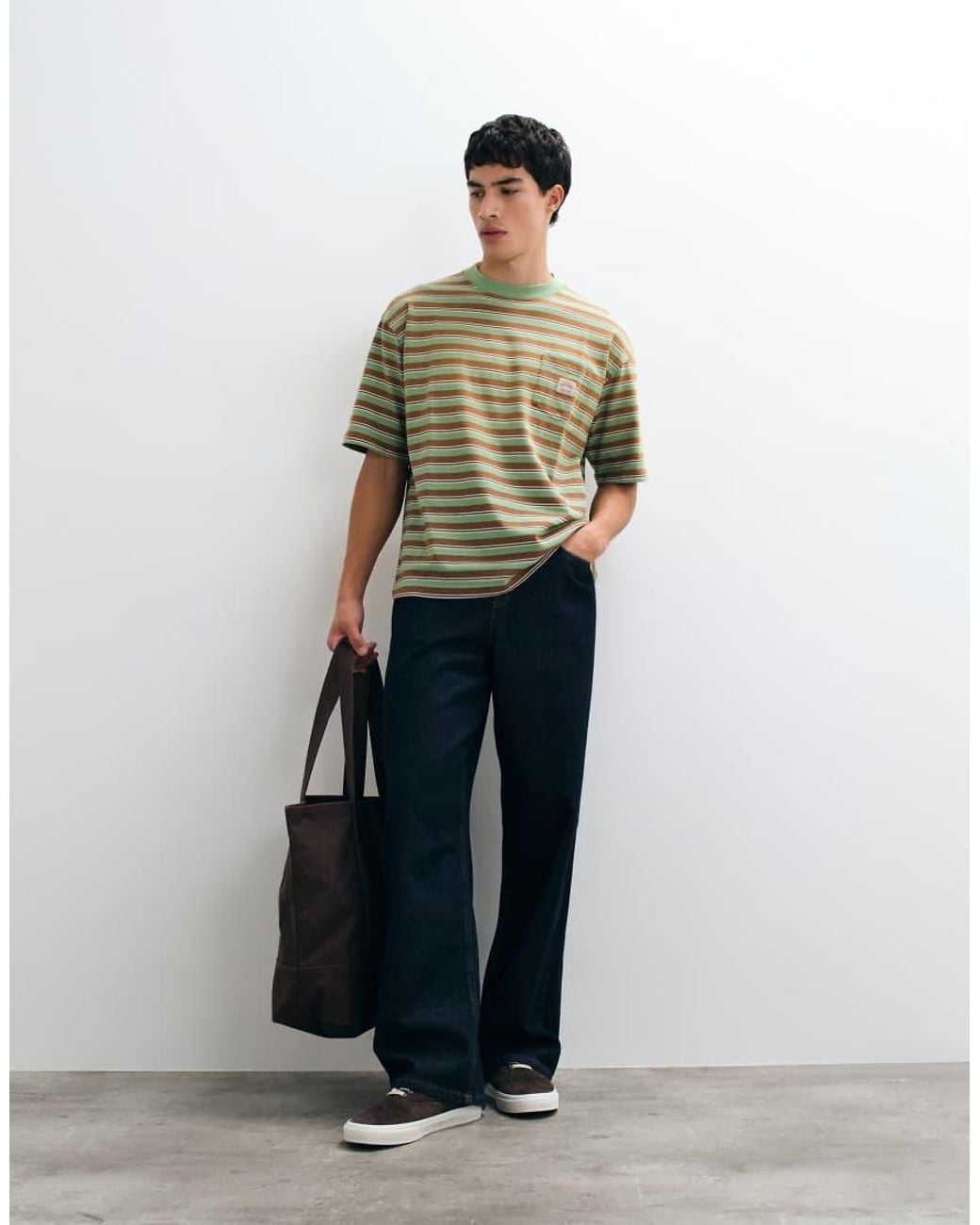 Polo Ralph Lauren Green Striped Heavyweight Relaxed Fit T-shirt for men