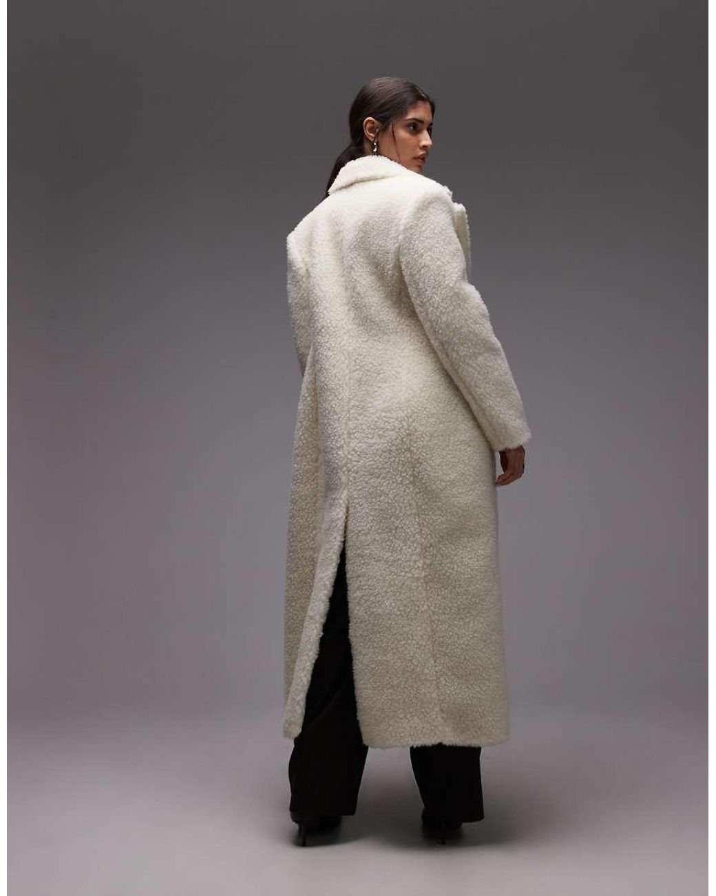 & Other Stories Gray Wool Double Breasted Maxi Coat