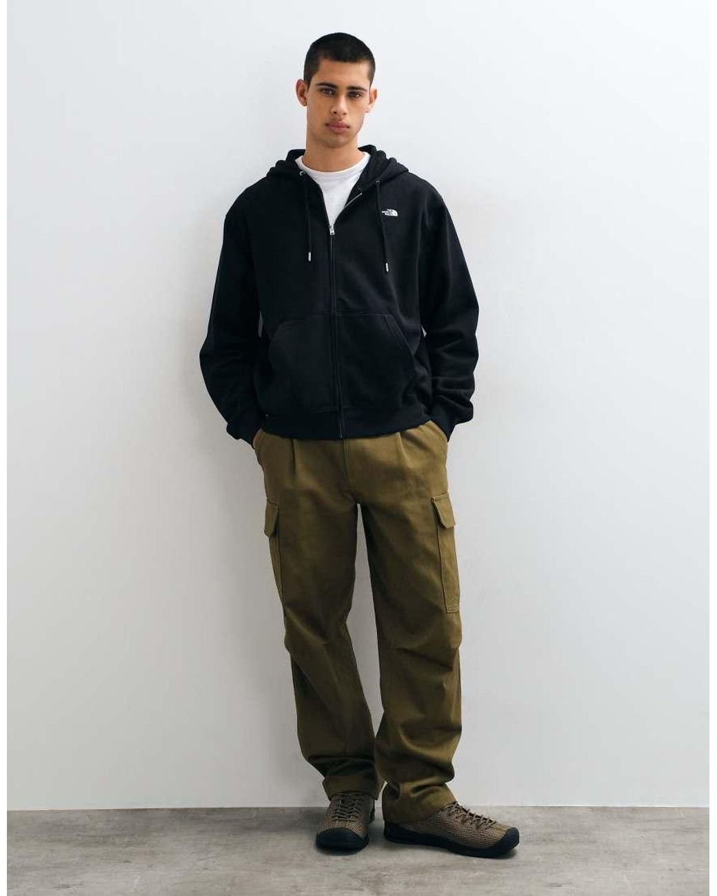 The North Face Blue Tnf Essential Simple Dome Relaxed Full-Zip Hoodie for men