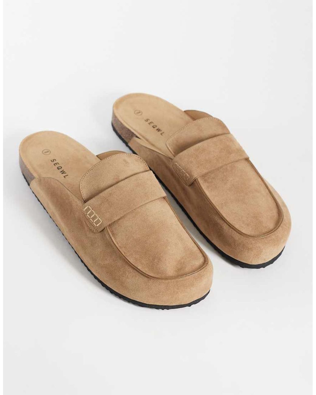 SEQWL White Soda Slip On Loafer Style Mules for men