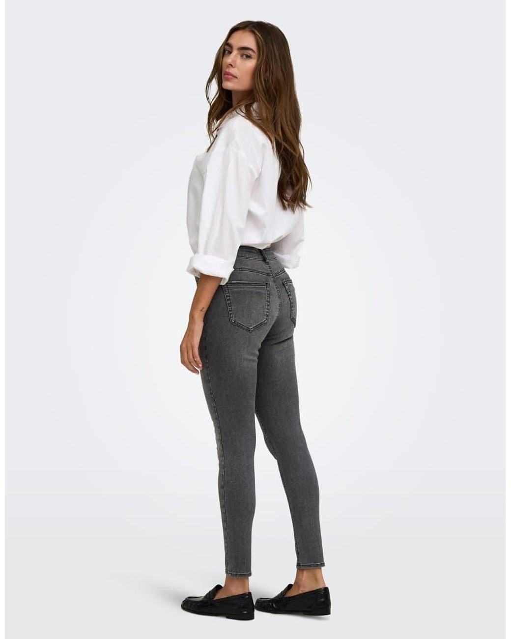 ONLY Gray Skinny Fit Jeans