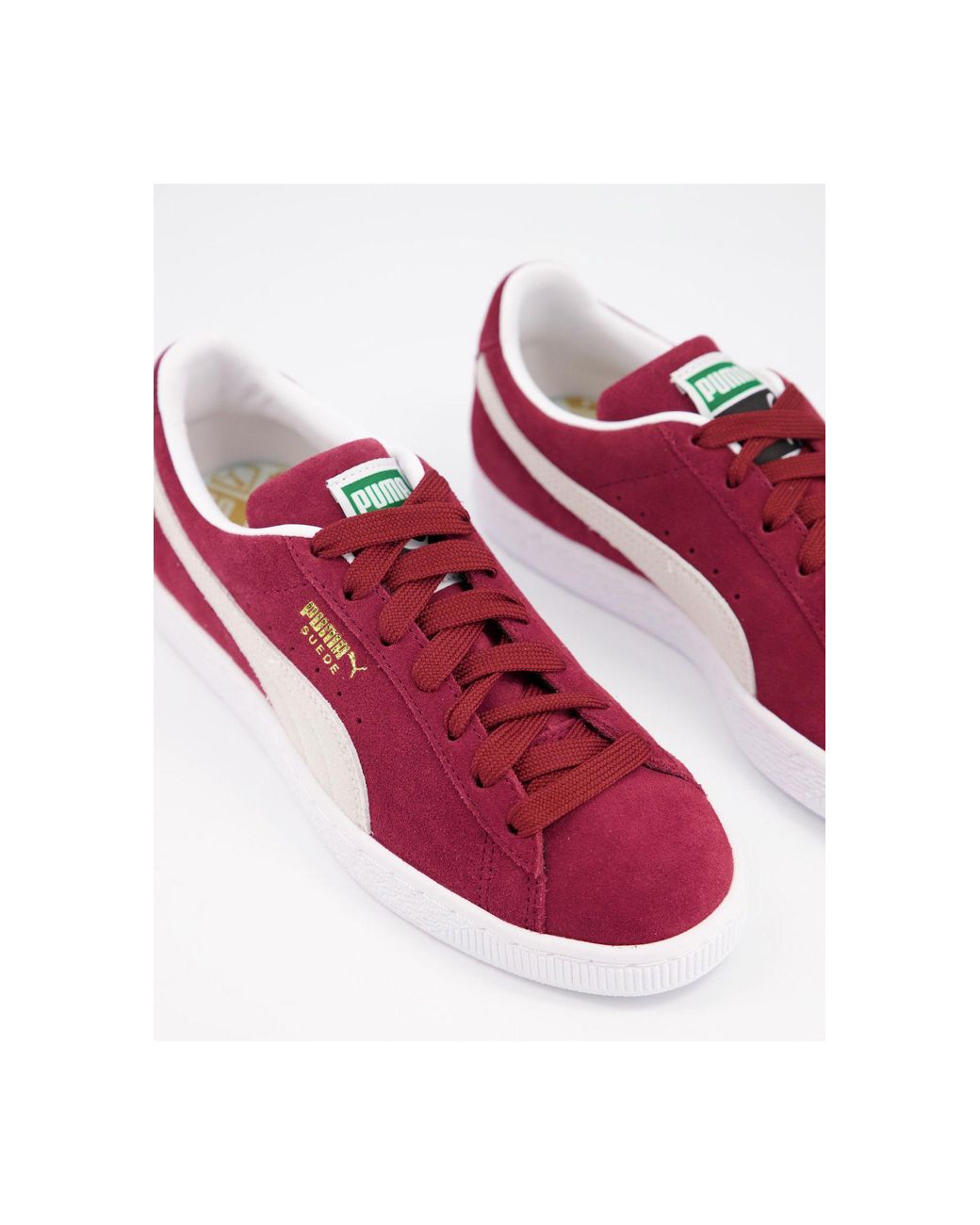 puma suede classic trainers red