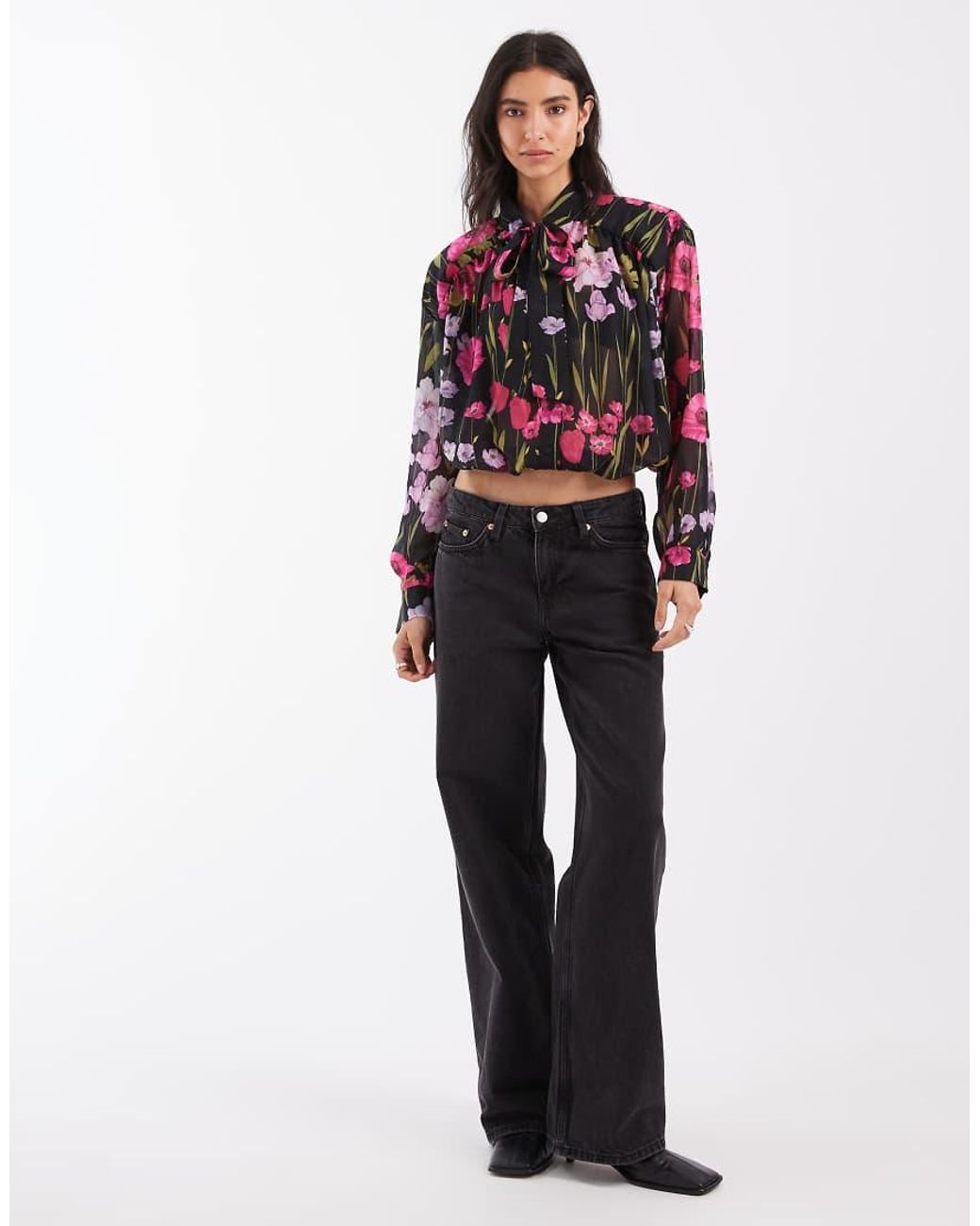 ASOS Red Pussybow Blouse