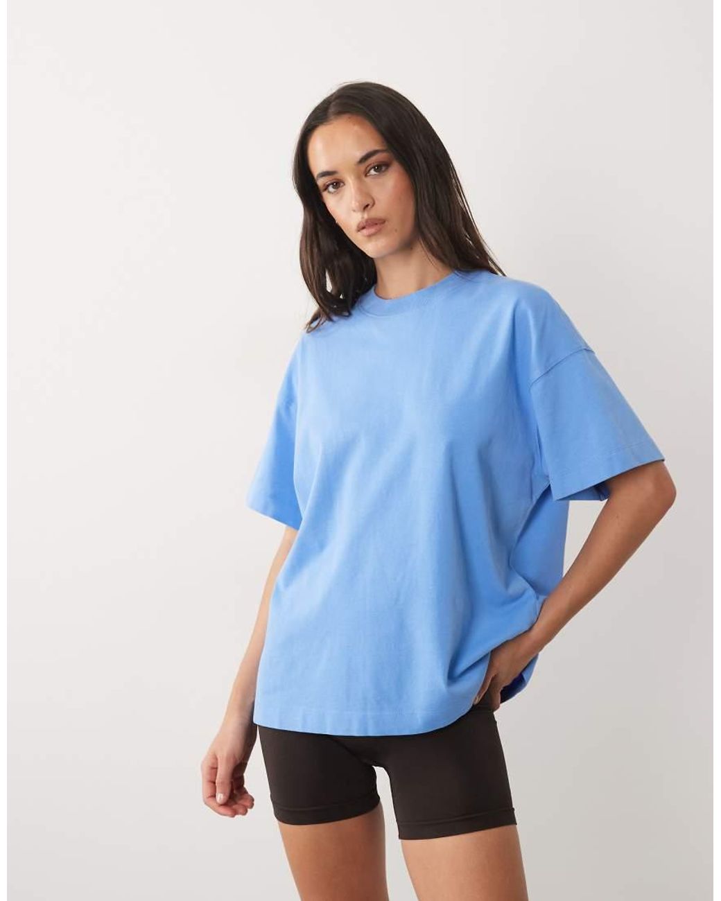 4505 Blue Icon Heavyweight Cotton Oversized T-shirt With Quick Dry Finish