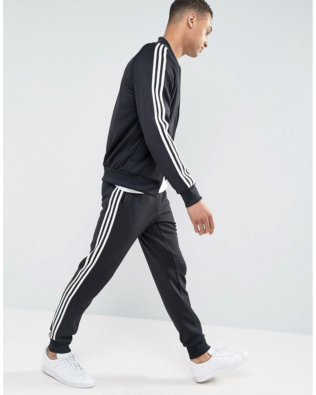 adidas Originals Superstar Cuffed Track Pants Aj6960 in Black for Men | Lyst