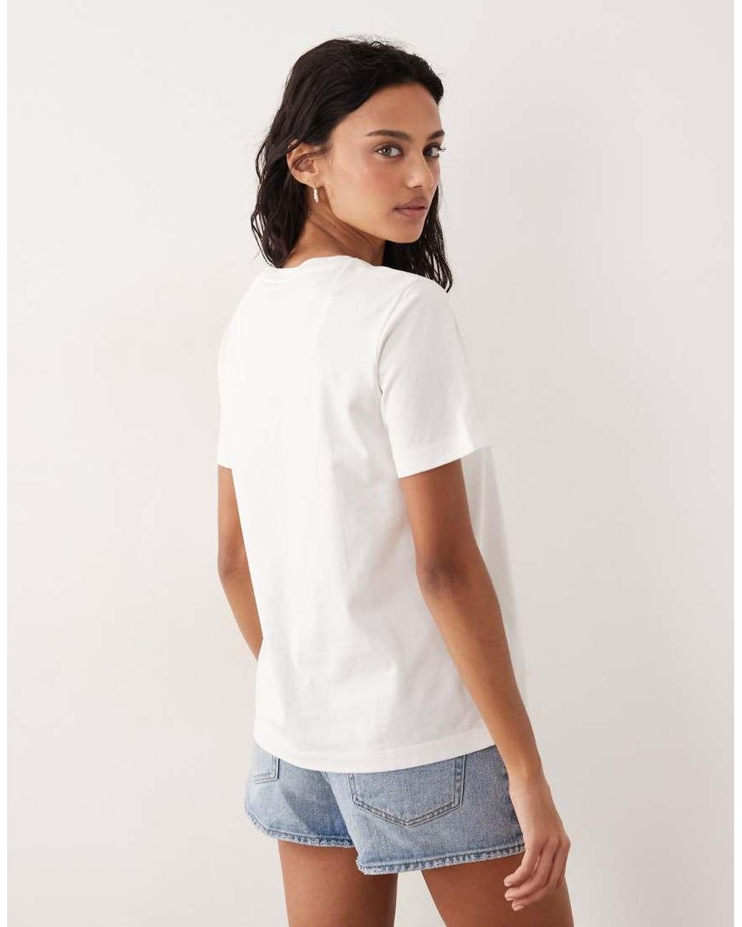 Gant White Small Vintage Logo Fitted T-shirt