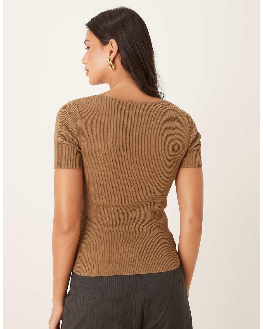 Mango Black Double Layered Short Sleeve Fine Knit Cardigan