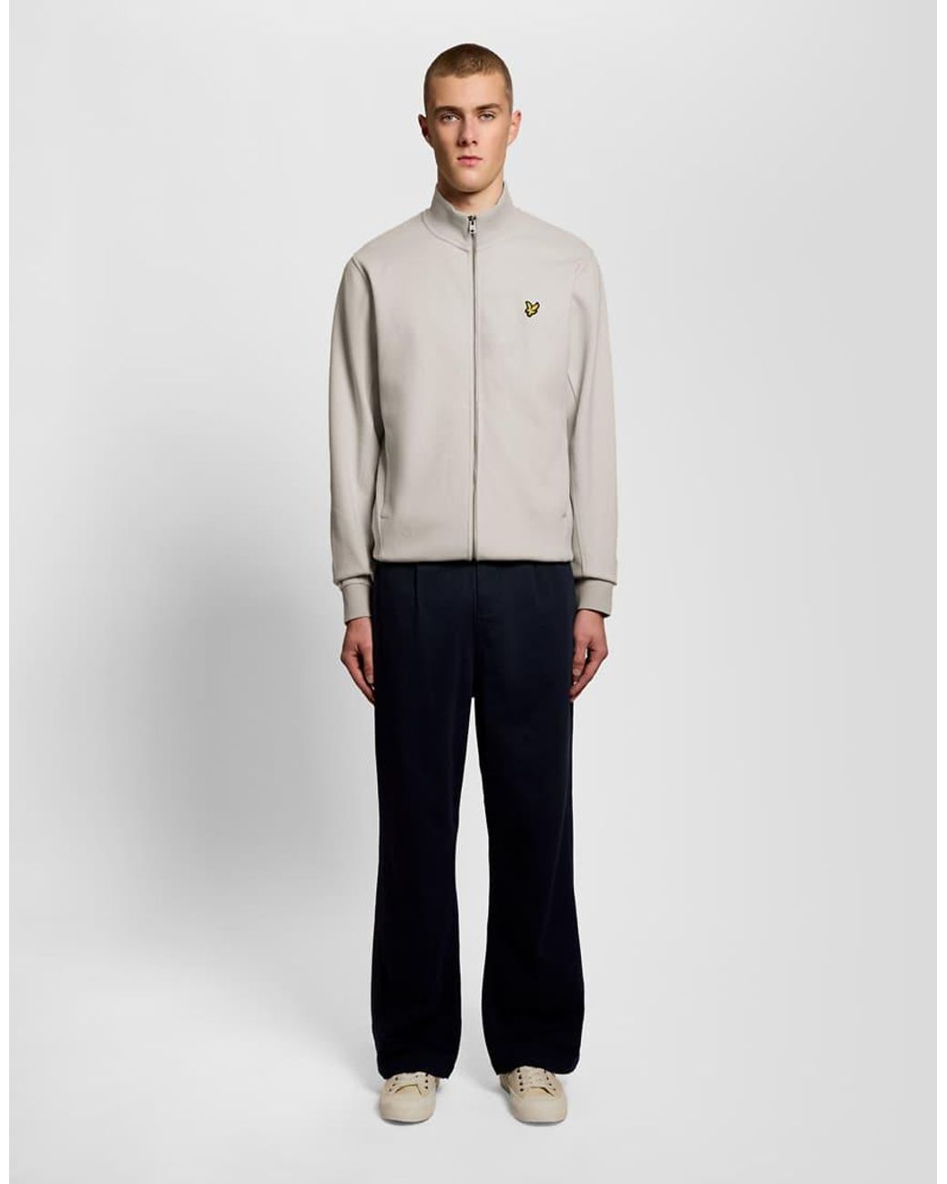 Lyle & Scott Natural Mid Layers Pique Zip Through Sweatshirt for men