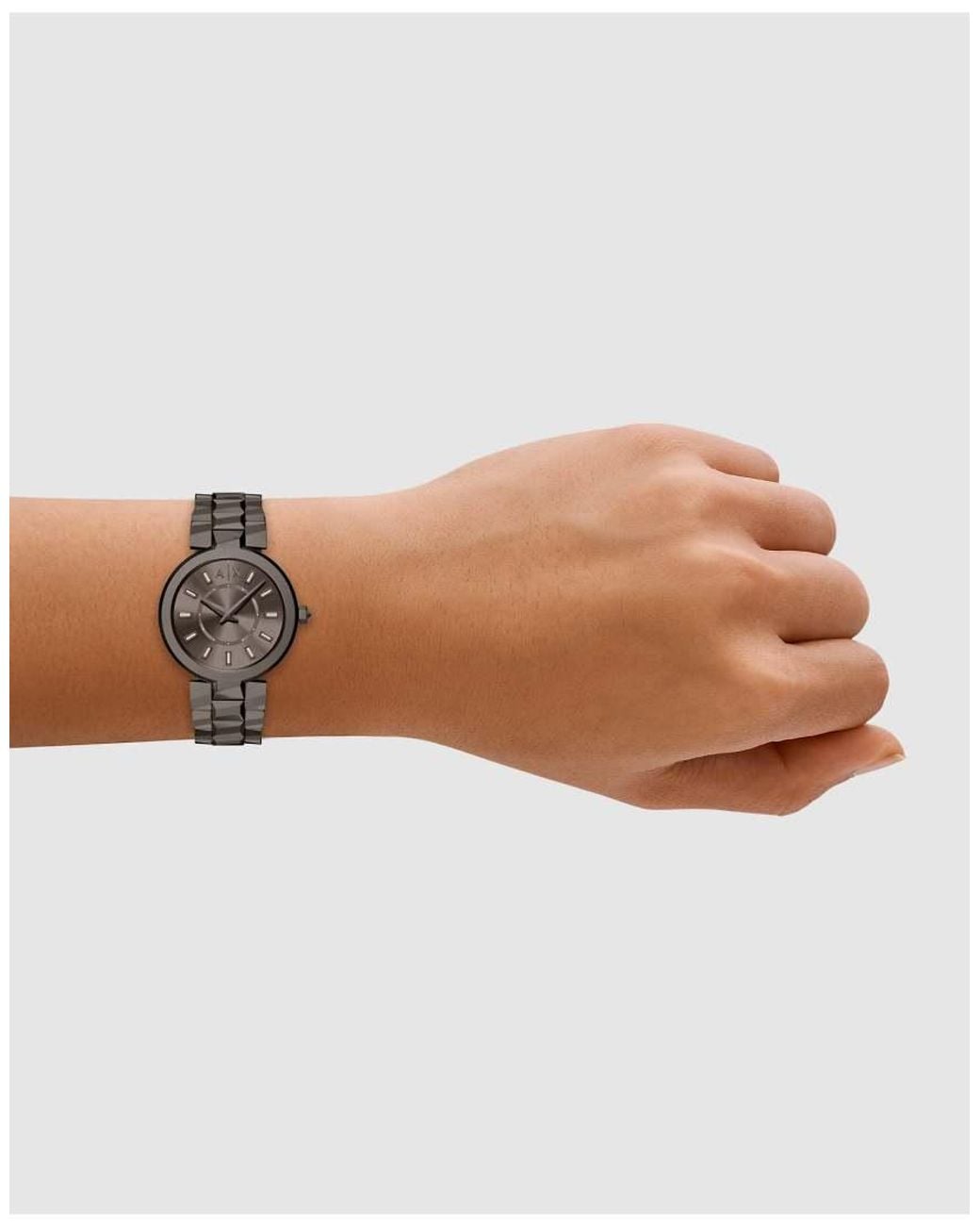 ARMANI EXCHANGE White Audora Two-Hand Stainless Steel Watch