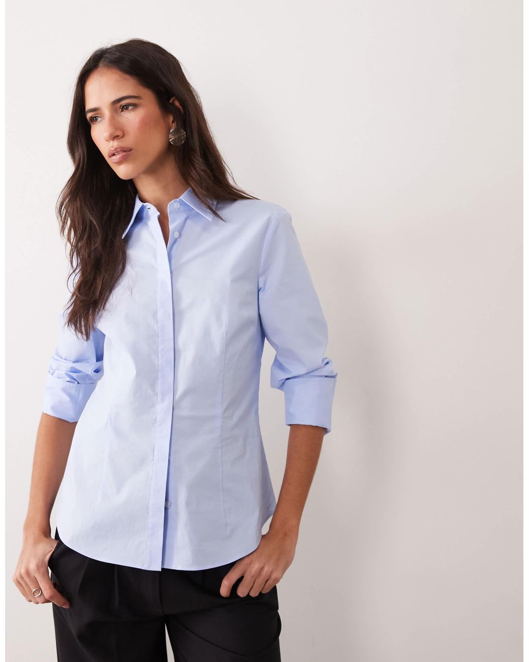 Mango Blue Klassisches hemd