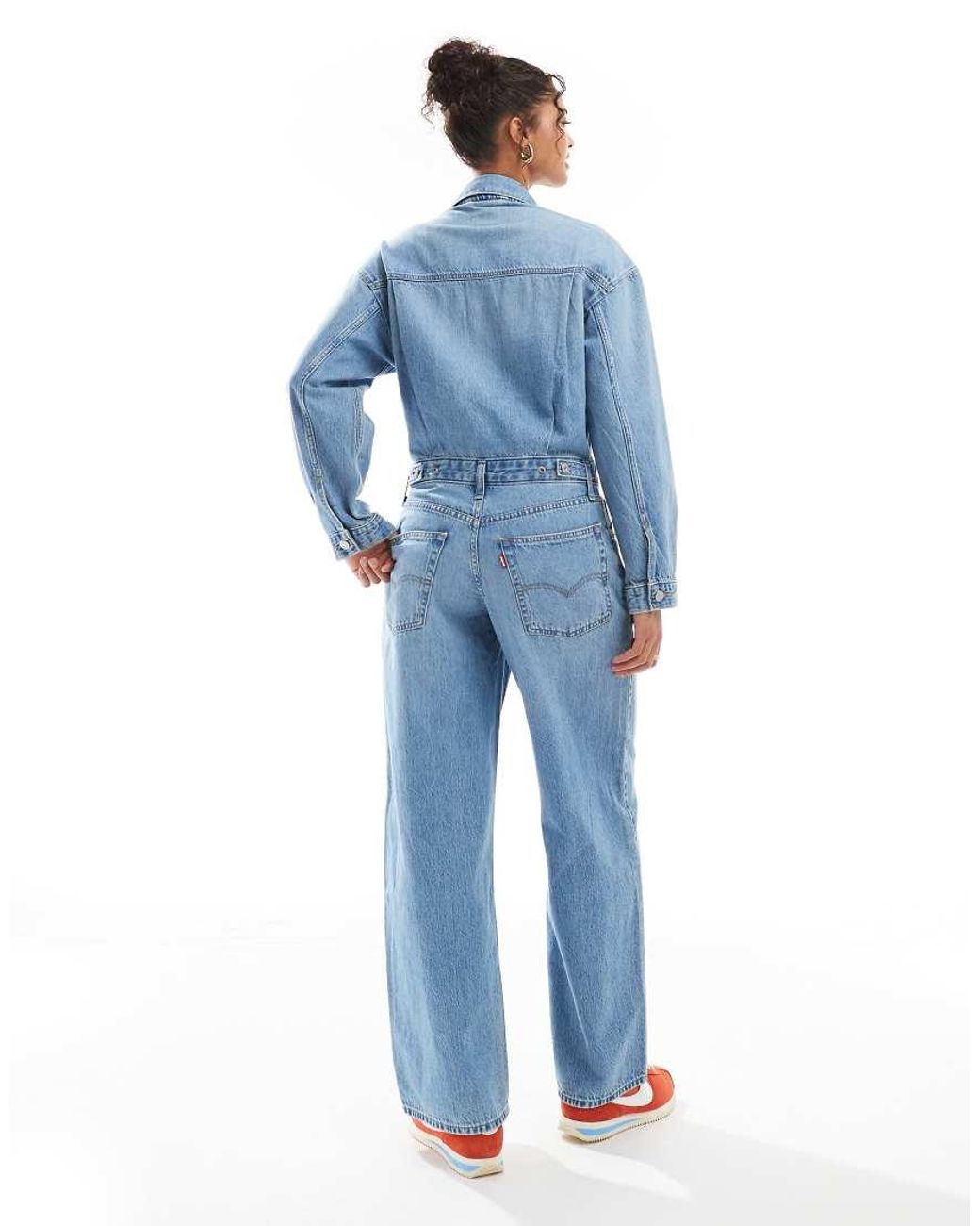 Casual denim jeans voor dames , jumpsuit , losse verstelbare