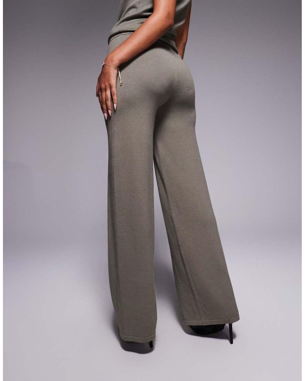 Kaiia Gray Exclusive Fine Knit Drawstring Trouser Co-ord