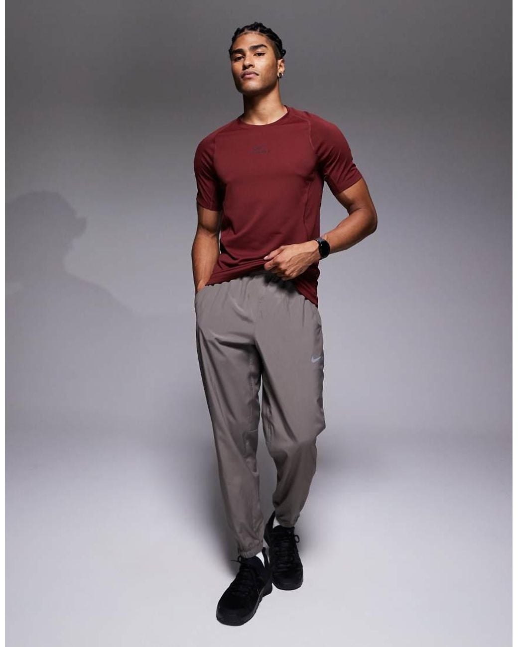 Nike Gray Form Dri-Fit Joggers for men
