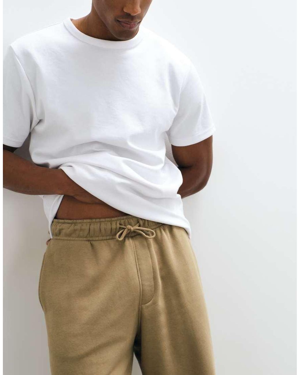 ASOS Brown Essentials Wide jogger for men