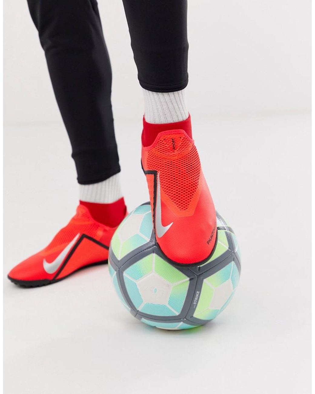 Nike Phantom Vision Astro Turf Boots in Red for Men | Lyst UK