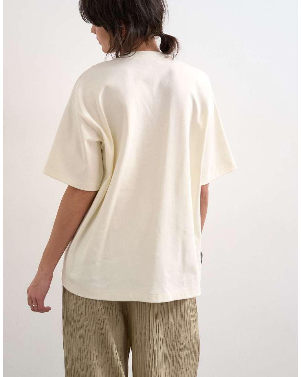 TOPSHOP White Premium Interlock Oversized Tee