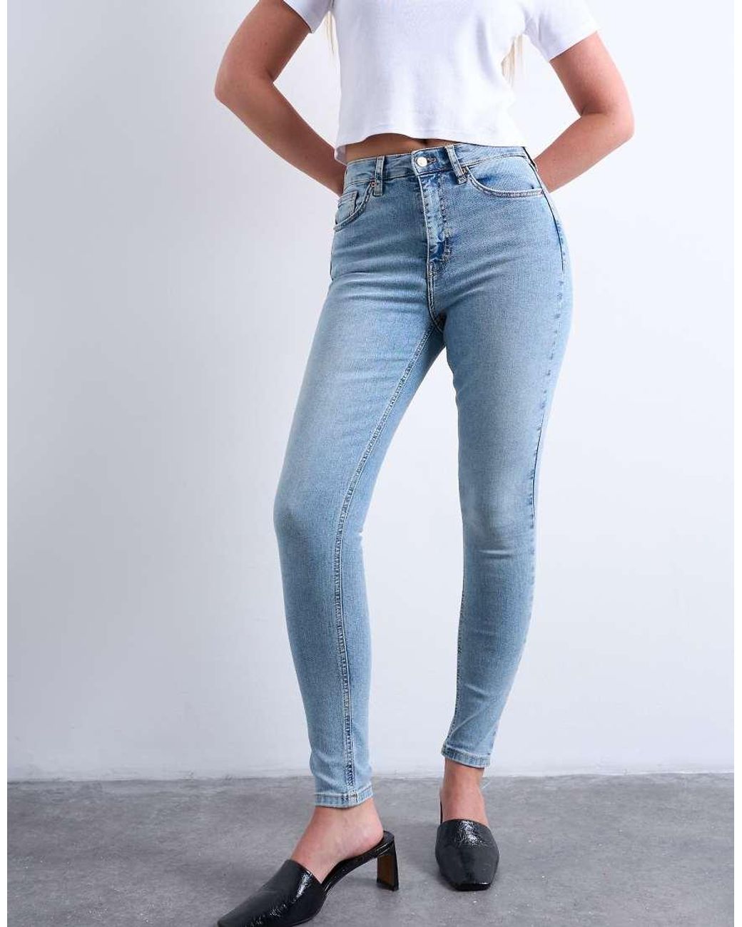 Topshop Hourglass Blue Jamie High Rise Skinny Jean