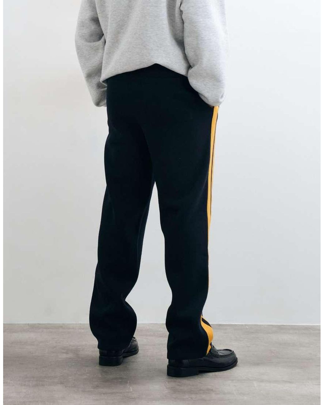 ASOS White Straight Leg Jogger With Woven Tape for men