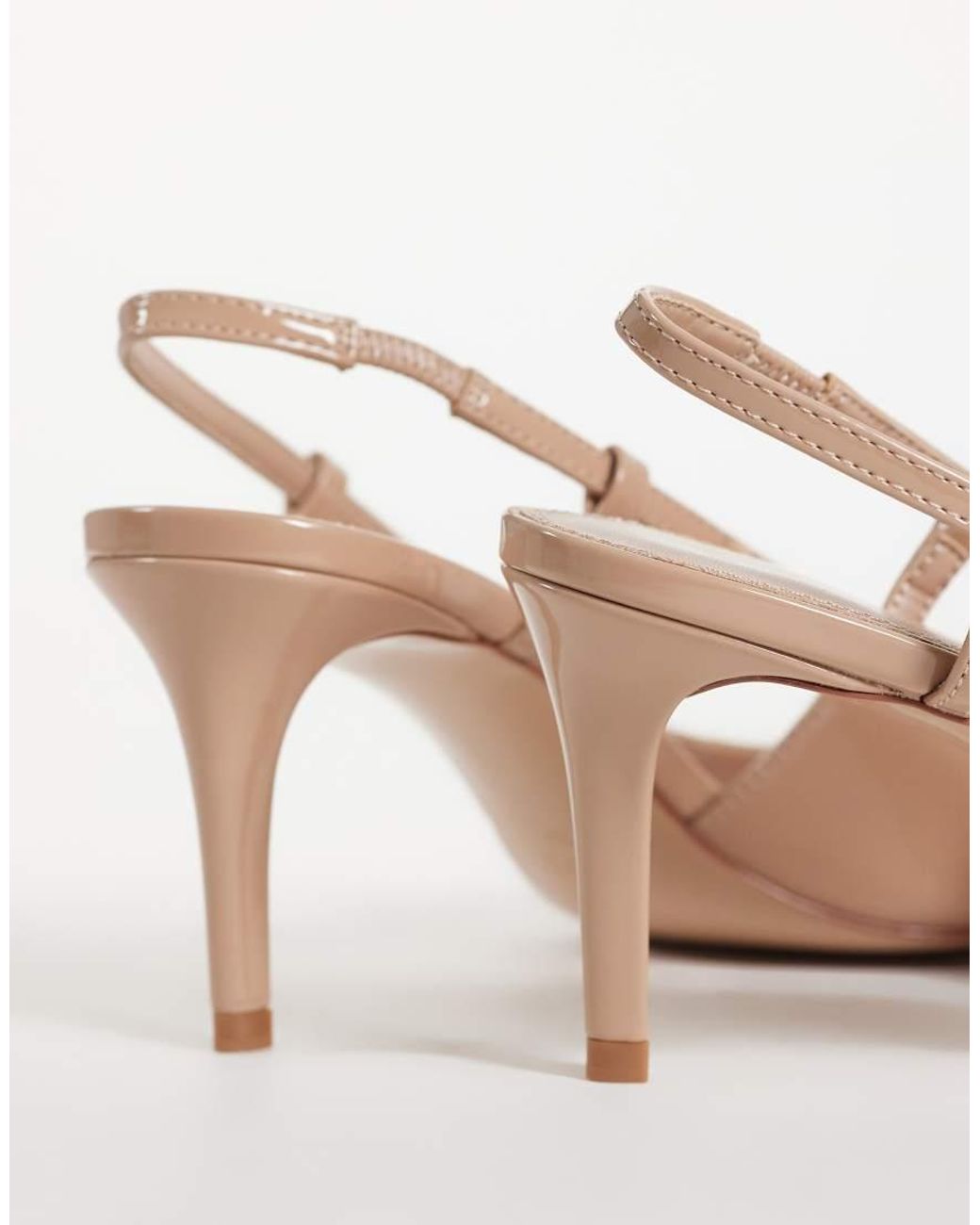 Décolleté Slingback Con Borchie di Mango in White