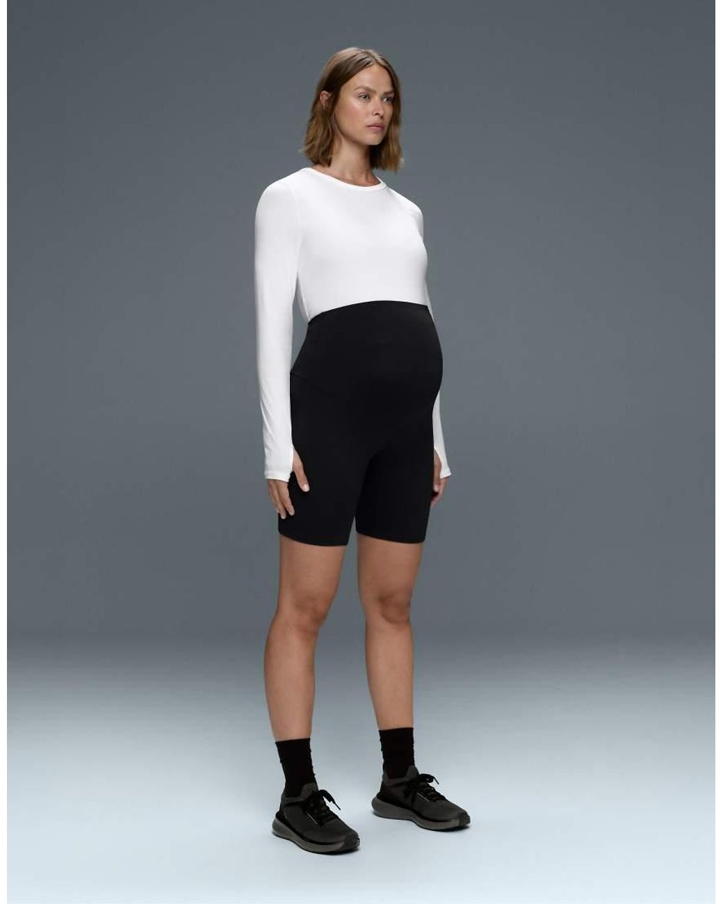 Oysho Black Maternity Comfortlux 20cm leggings