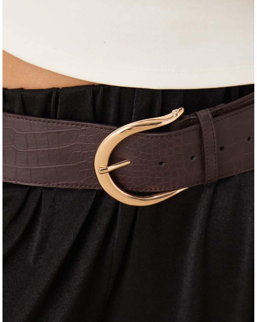 ASOS Black Wide Low Waisted Belt