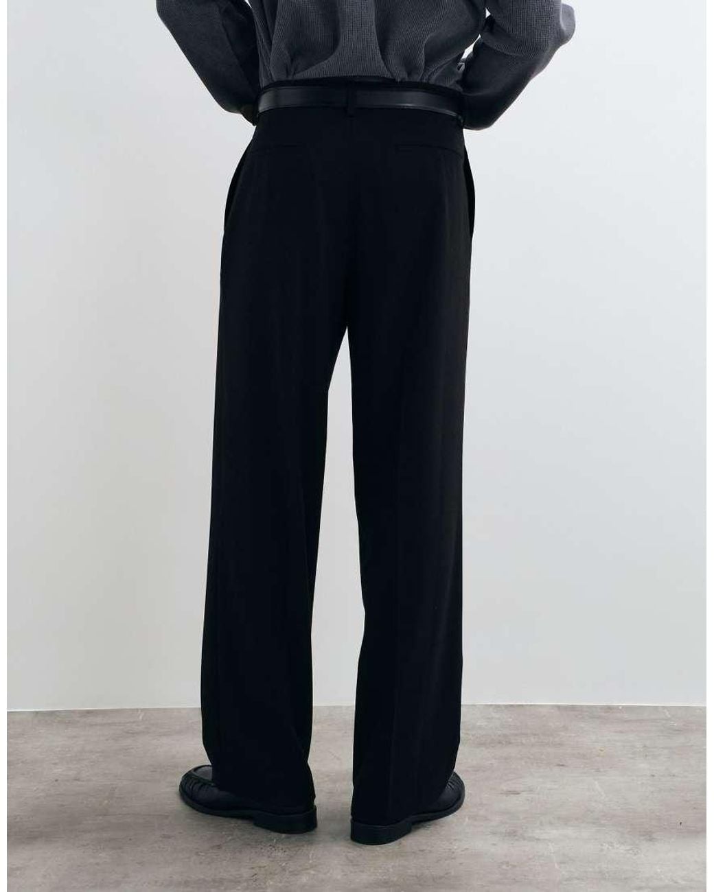 ASOS Blue Tailored Comfort Stretch Wide Leg Pants for men
