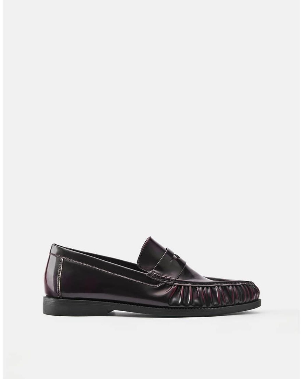 Pull&Bear Blue Gathered Loafers for men