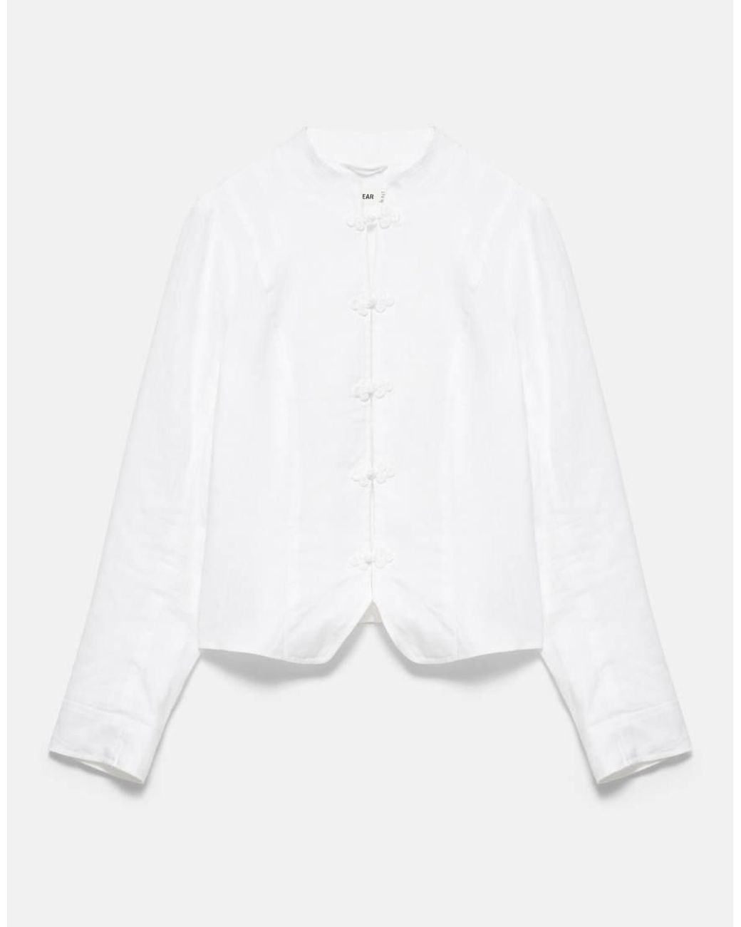 Pull&Bear Gray 100% Linen toggle Jacket
