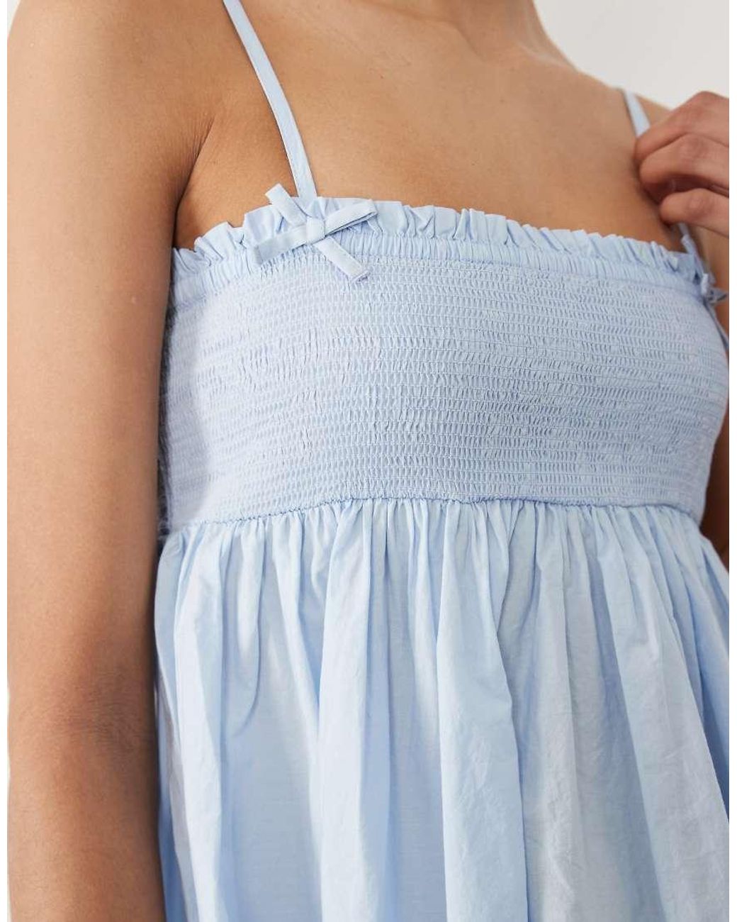 Cotton On Blue Ruffle Sleeveless Mini Dress