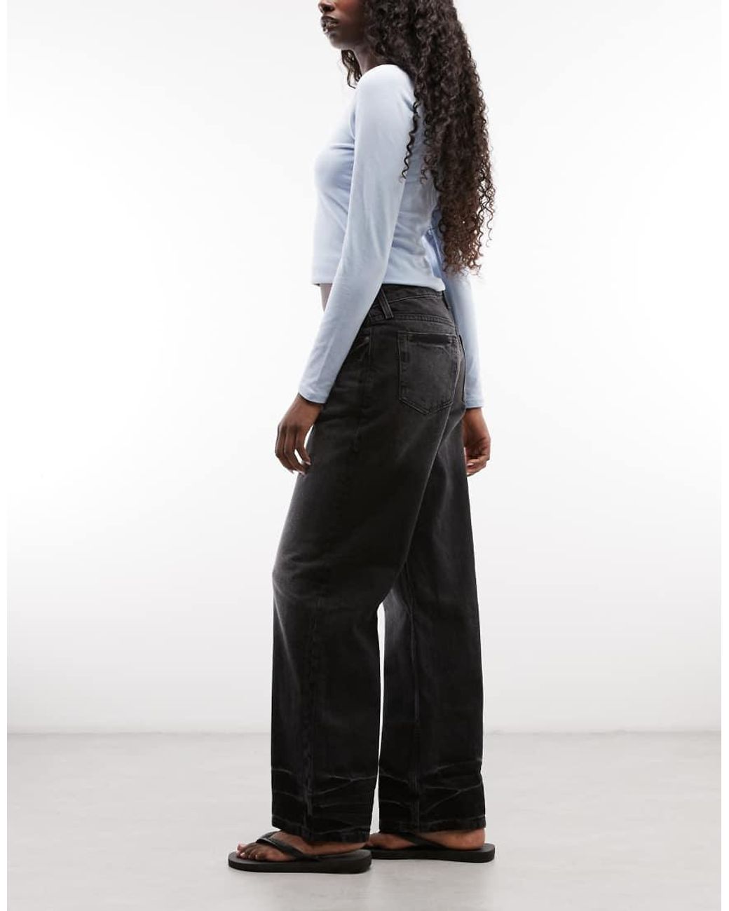Weekday Gray Ample Low Waist baggy Fit Jeans