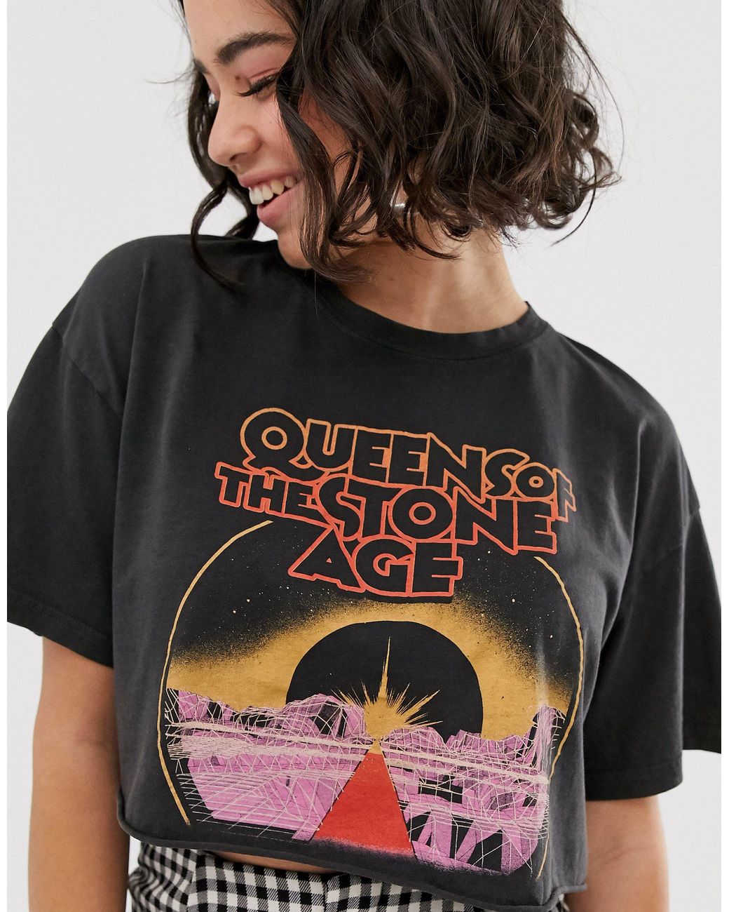 Bershka Queens Of The Stone Age T-shirt in Grey | Lyst Australia
