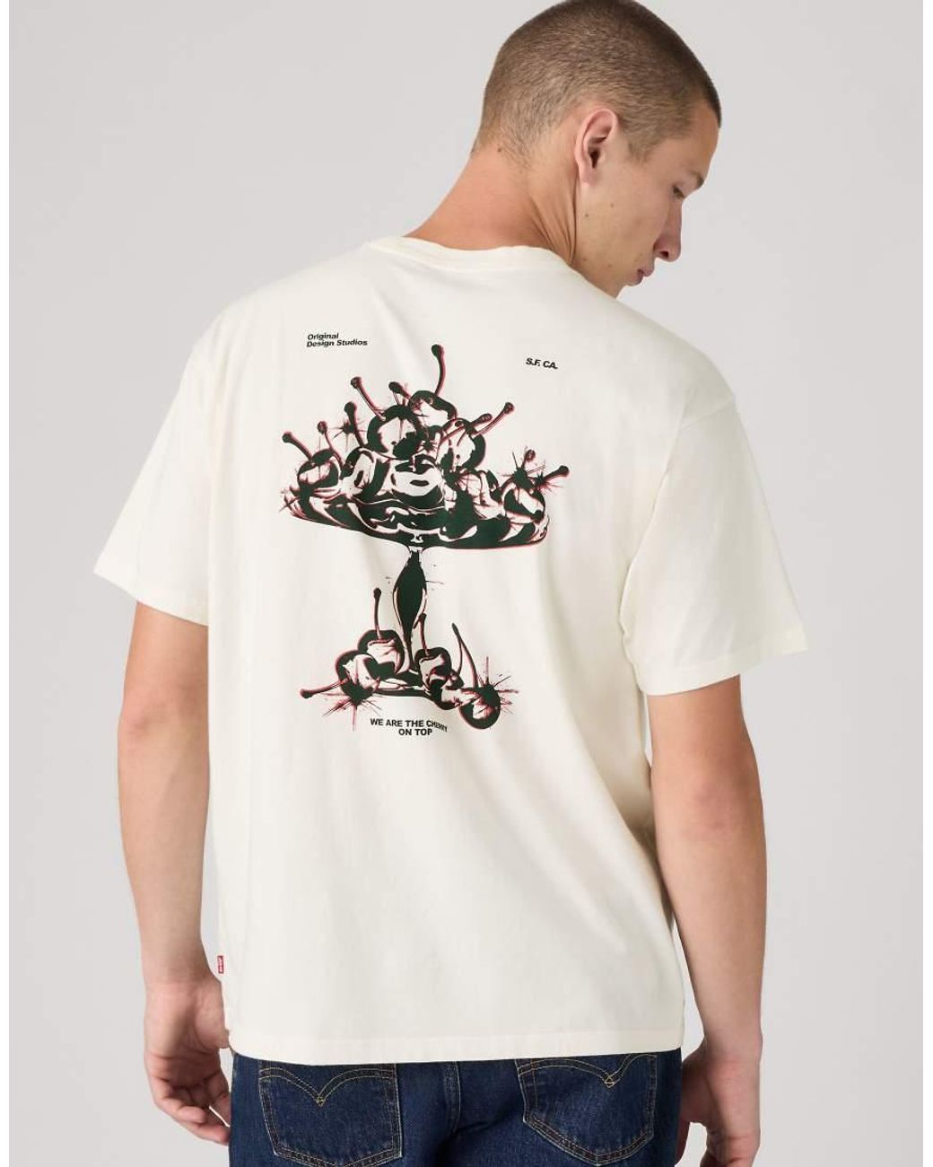 Levi's White Graphic Vintage Fit Tee for men