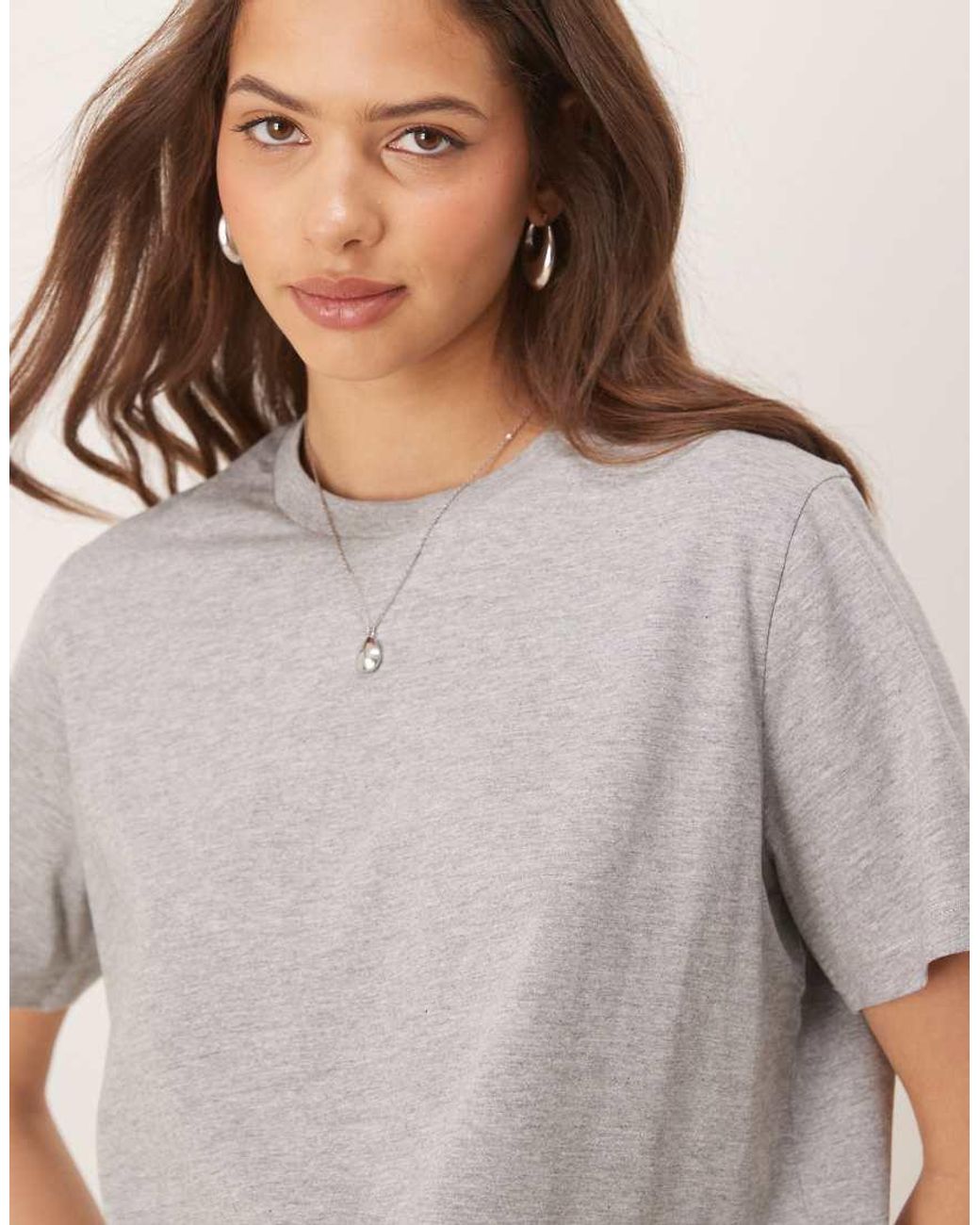 ASOS Gray Regular Fit Crew Neck T-Shirt
