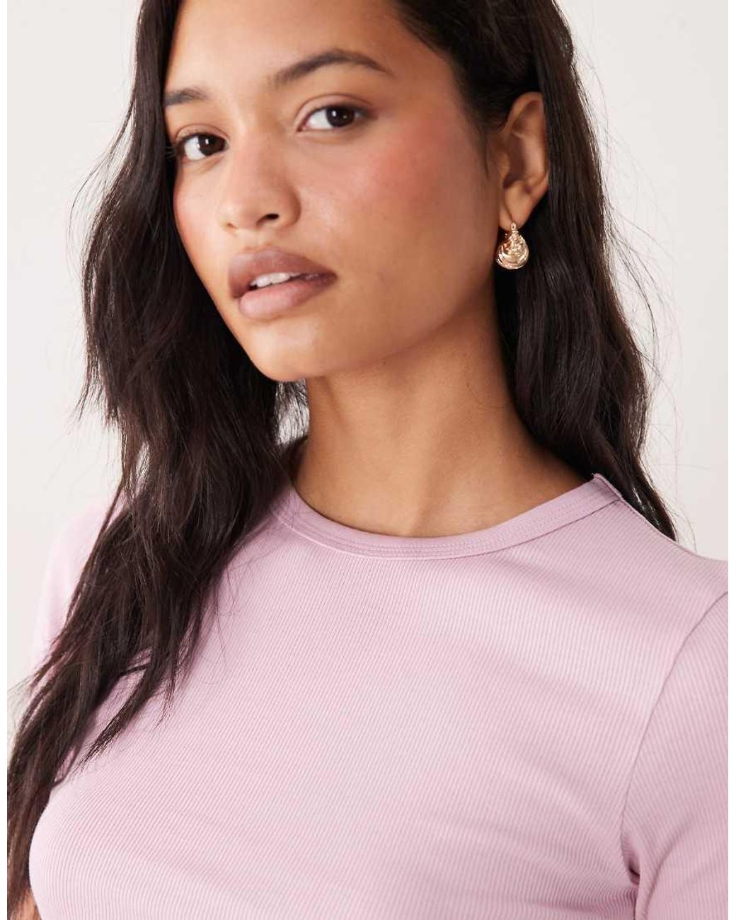 Jdy Pink Ribbed T-shirt